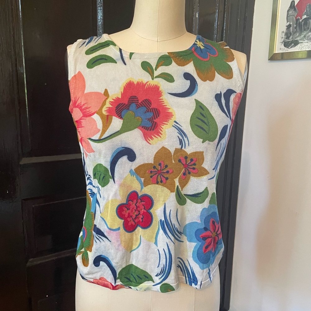 Silk knit tank